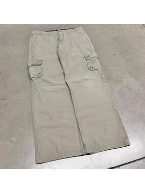 Vintage Anchor Blue Cargo Pants Mens 30x29 Beige Baggy Skate Grunge Workwear Y2K